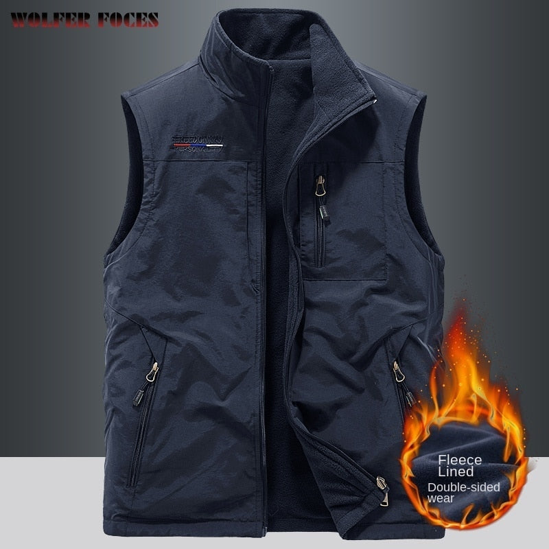 Tactical Vest Custom Winter Jackets For Men Photographer Thermal Mountaineering Sleeveless Men's Fashion Body Warmer Fall Luxury