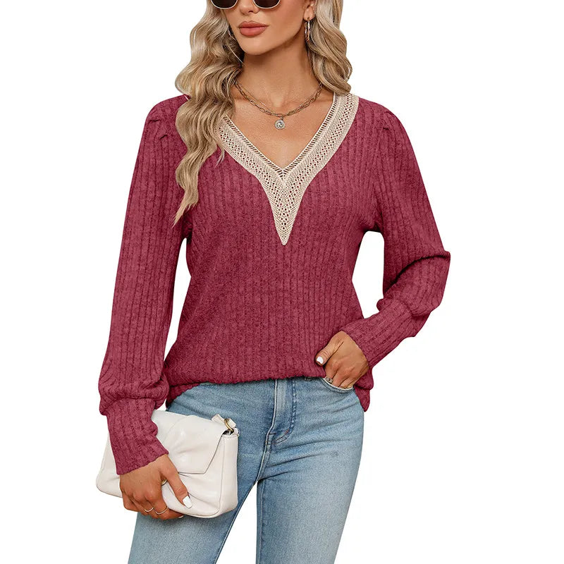 GracefulChic™ V-Hals Dames Top | Stijl en Comfort in Één | 50% KORTING