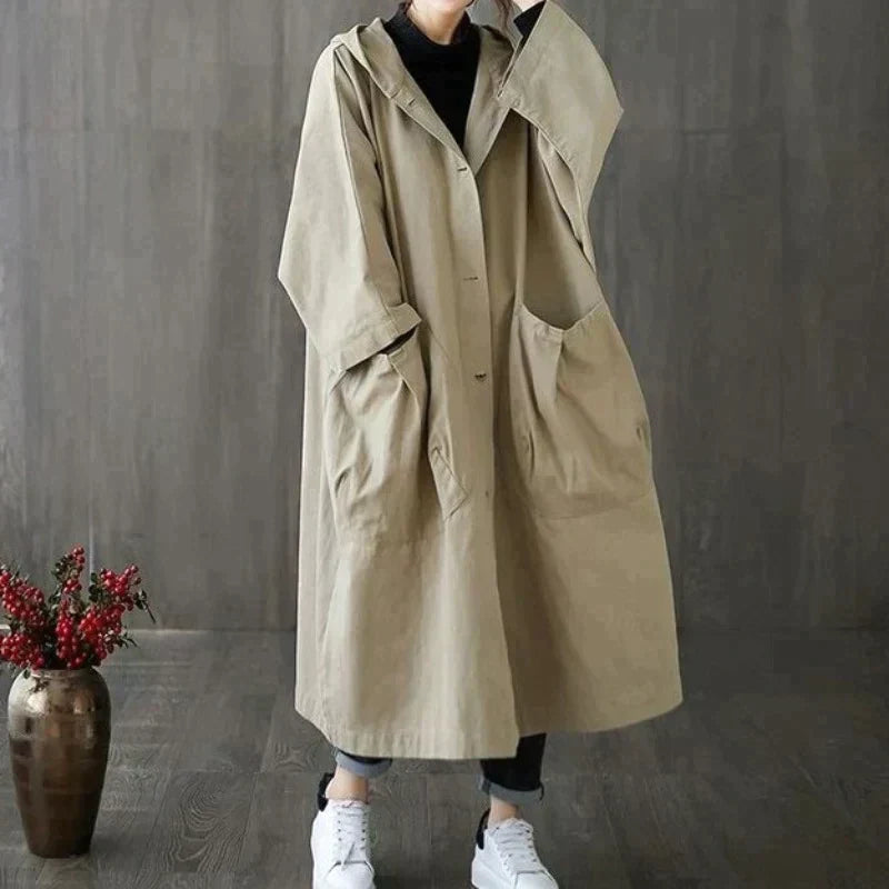 StyleShield™ Oversized Trenchcoat met Grote Zijzakken | Elegantie en Warmte in Eén | 50% KORTING