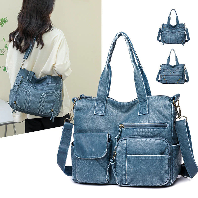 Chic Denim Tote™ | Multifunctionele Handtas voor Stijlvol Comfort (50% KORTING)