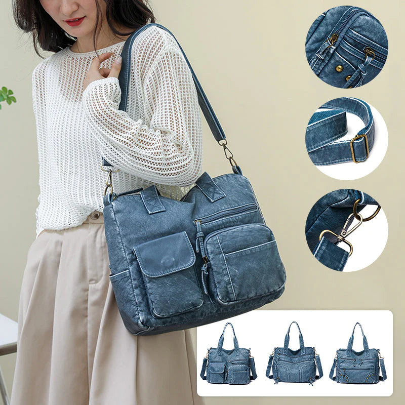 Chic Denim Tote™ | Multifunctionele Handtas voor Stijlvol Comfort (50% KORTING)