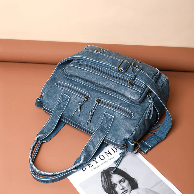 Chic Denim Tote™ | Multifunctionele Handtas voor Stijlvol Comfort (50% KORTING)