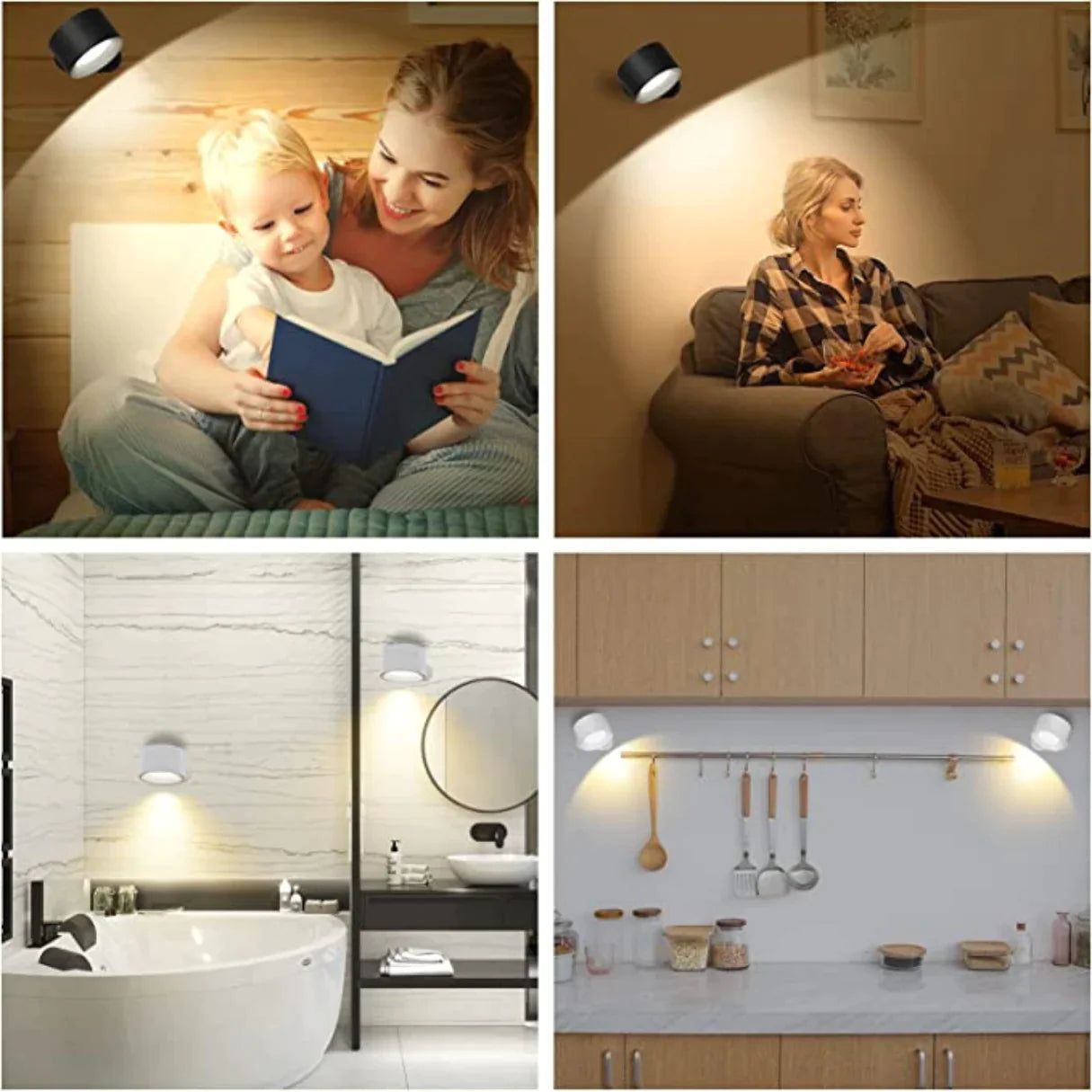 GlowBright™ | Draadloze LED Wandlamp met 360° Draaibaar Licht | 50% KORTING