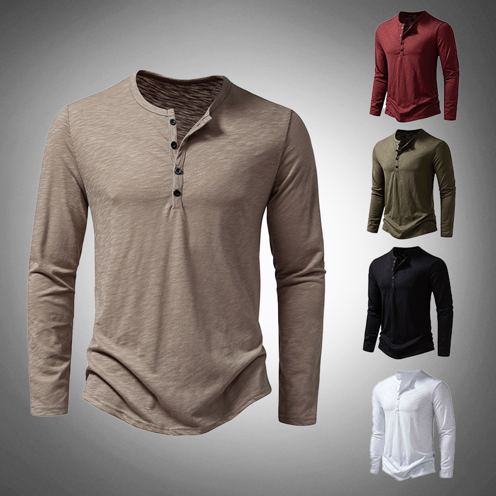 EliteKnit Henley™ | Luxe Herenshirt met Lange Mouwen | 50% KORTING