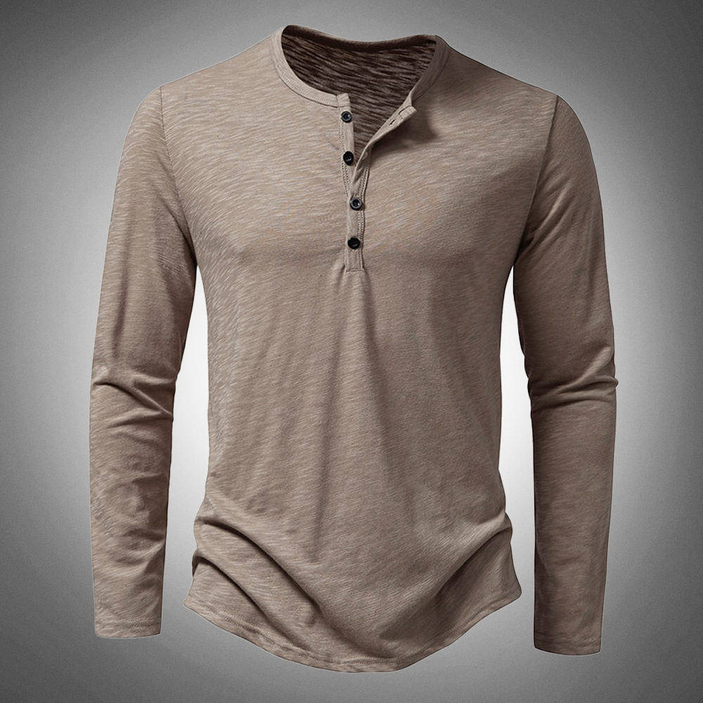 EliteKnit Henley™ | Luxe Herenshirt met Lange Mouwen | 50% KORTING