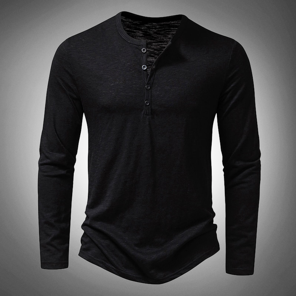 EliteKnit Henley™ | Luxe Herenshirt met Lange Mouwen | 50% KORTING