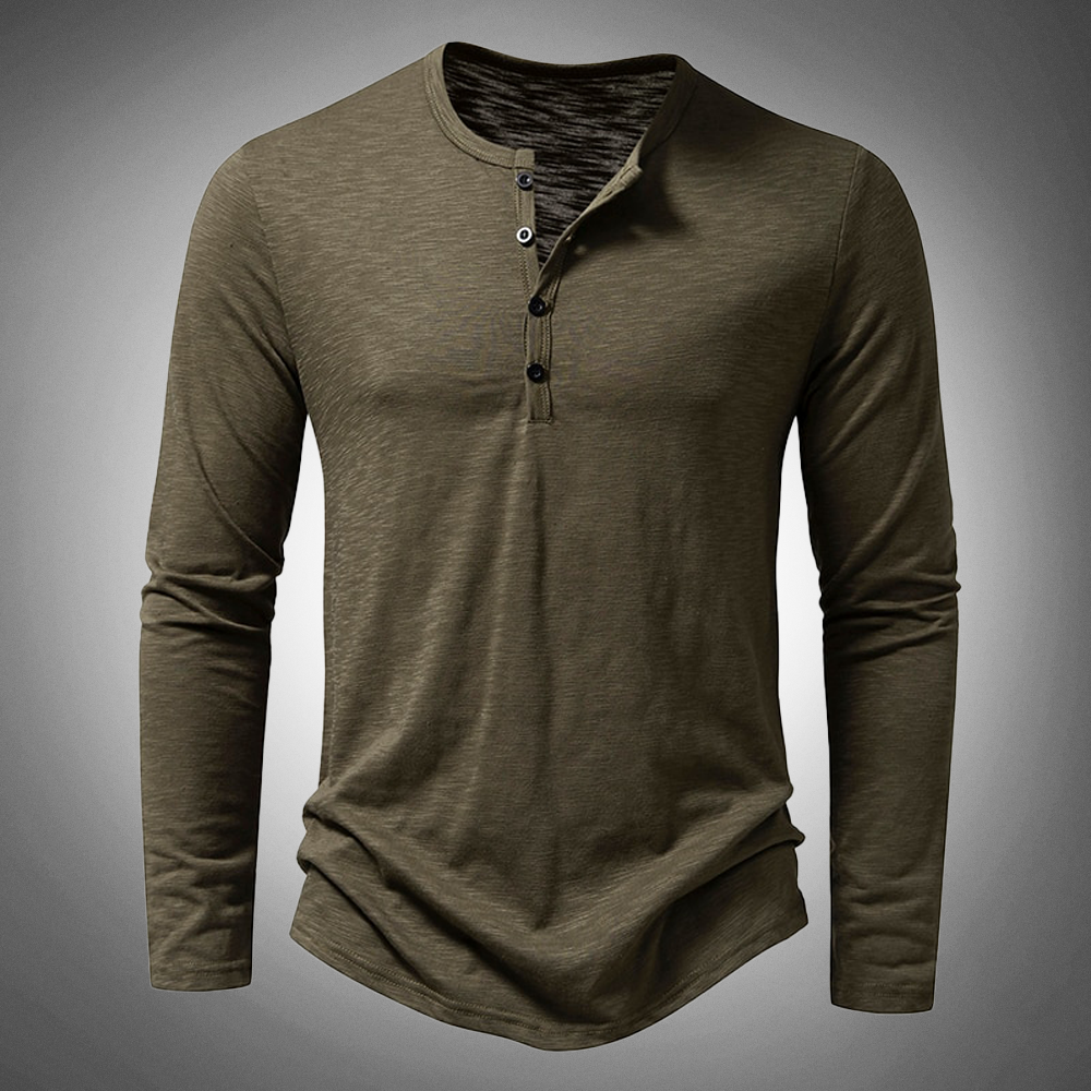 EliteKnit Henley™ | Luxe Herenshirt met Lange Mouwen | 50% KORTING