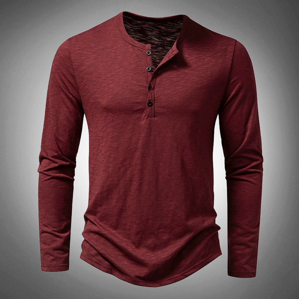 EliteKnit Henley™ | Luxe Herenshirt met Lange Mouwen | 50% KORTING