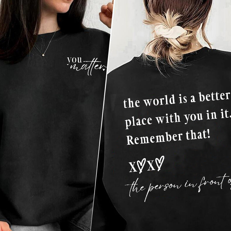 YouMatter™ | Trendy Hoodie met Stijlvolle Opdruk | 50% KORTING