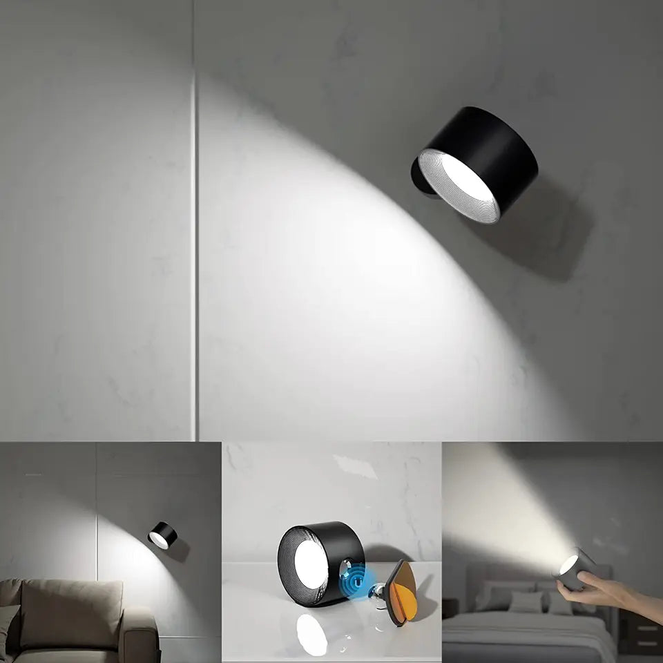 GlowBright™ | Draadloze LED Wandlamp met 360° Draaibaar Licht | 50% KORTING