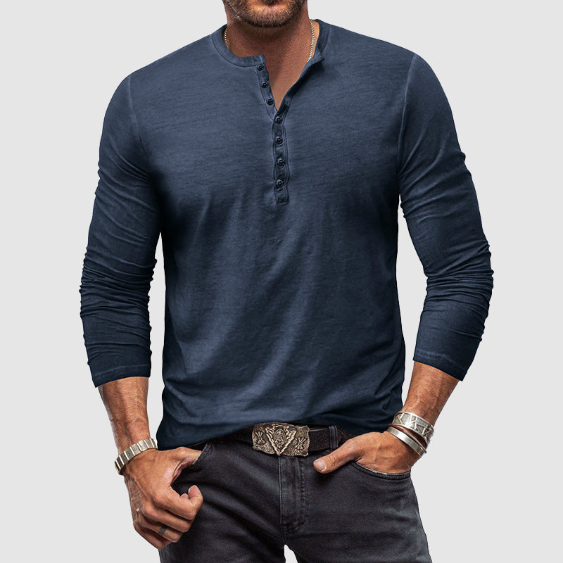 ElevateWear™ | Tijdloos Klassieke Henley Shirt | Stijlvol Comfort voor elk Seizoen | 50% KORTING