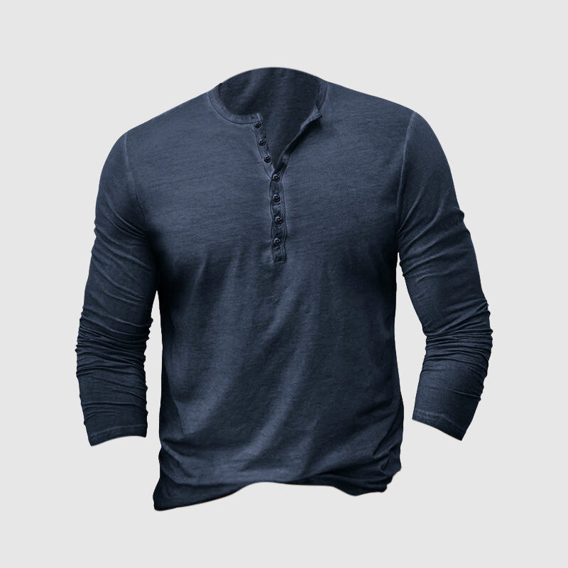 ElevateWear™ | Tijdloos Klassieke Henley Shirt | Stijlvol Comfort voor elk Seizoen | 50% KORTING