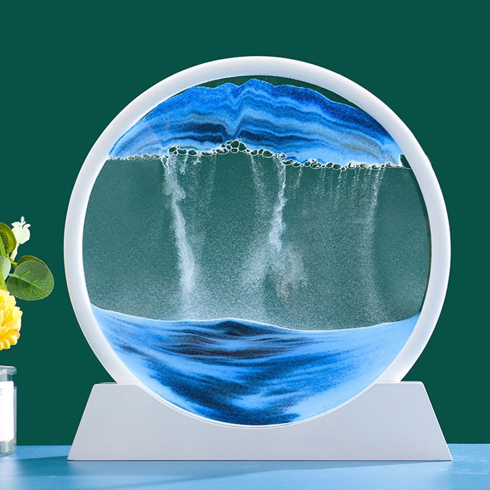 Zandkunst Wonder™ | Hypnotiserend Rond Glas Decor voor Unieke Interieurs (50% KORTING)