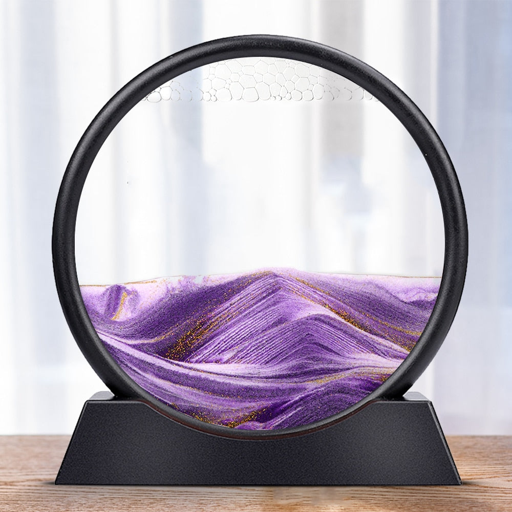 Zandkunst Wonder™ | Hypnotiserend Rond Glas Decor voor Unieke Interieurs (50% KORTING)