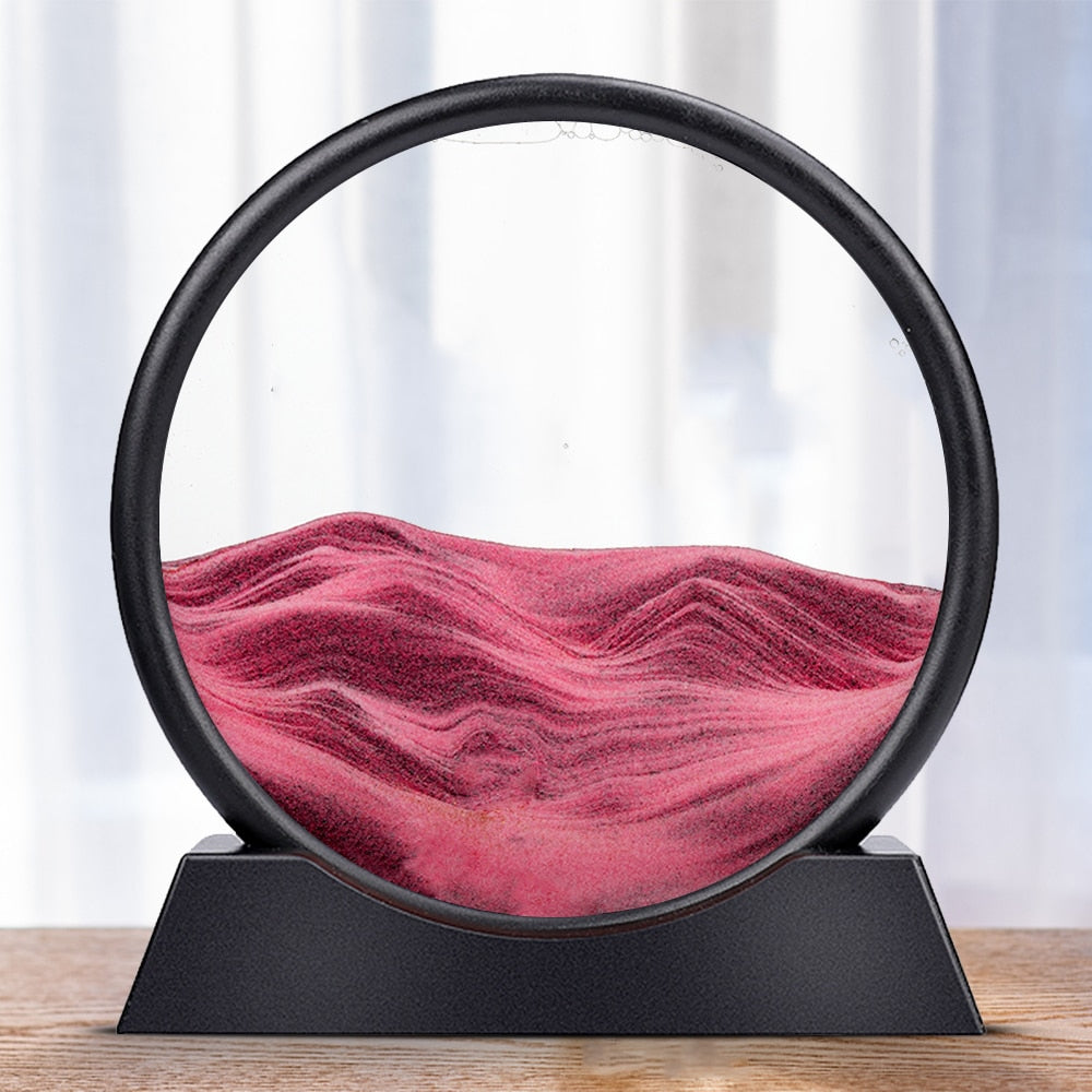 Zandkunst Wonder™ | Hypnotiserend Rond Glas Decor voor Unieke Interieurs (50% KORTING)