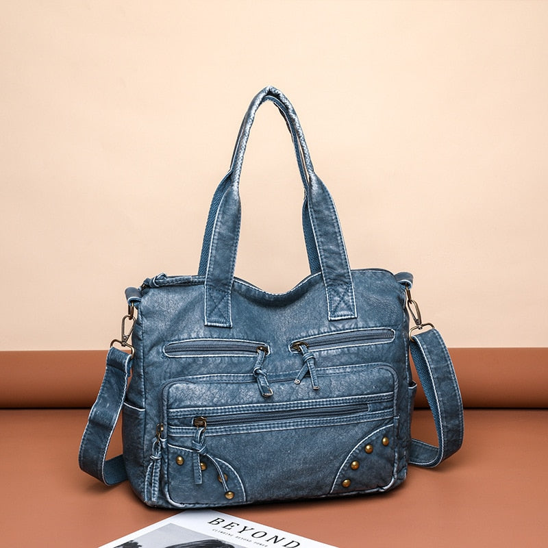 Chic Denim Tote™ | Multifunctionele Handtas voor Stijlvol Comfort (50% KORTING)