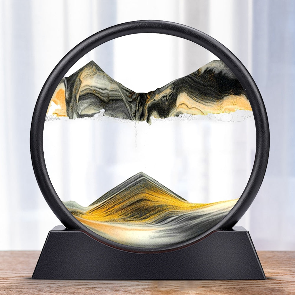 Zandkunst Wonder™ | Hypnotiserend Rond Glas Decor voor Unieke Interieurs (50% KORTING)