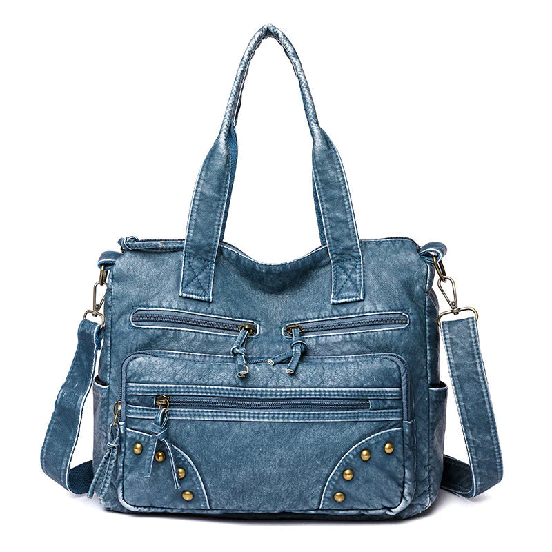 Chic Denim Tote™ | Multifunctionele Handtas voor Stijlvol Comfort (50% KORTING)